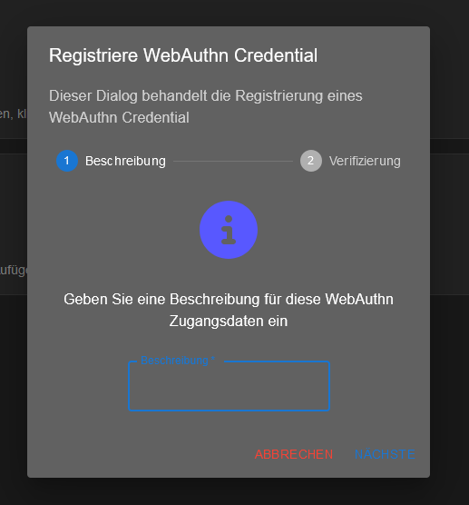 WebAuth einrichten