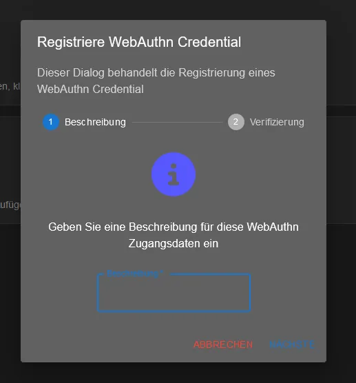 WebAuth einrichten