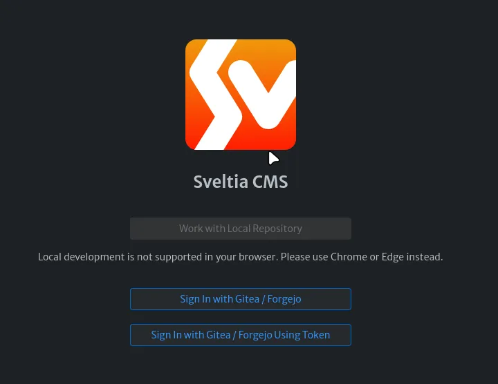 login to sveltia